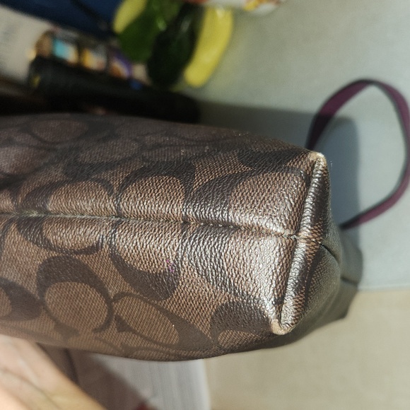 Coach Purple and Brown Crossbody Bag with Elegant Design - Picture 8 of 11